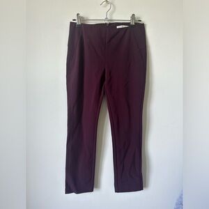 Veronica Beard Maroon Scuba Dress Pants 2